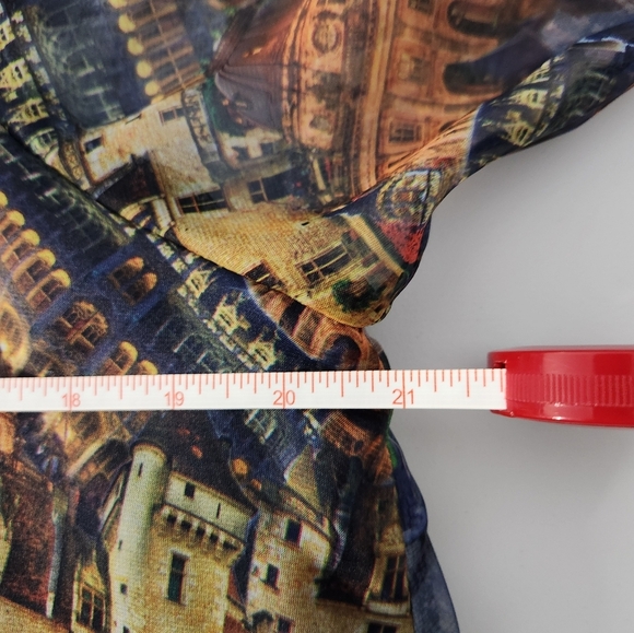 Multicolor Graphic Print Blouse, Size XL - Picture 3 of 4